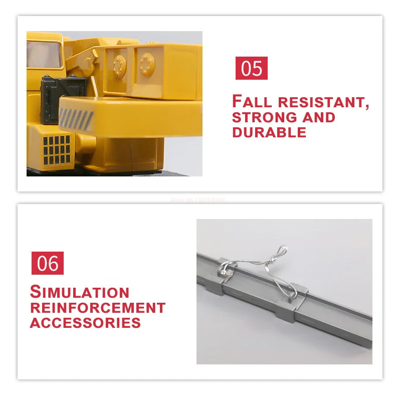 Camion grue télécommandé – Véhicule de chantier RC 2,4 GHz avec flèche élévatrice pour enfants