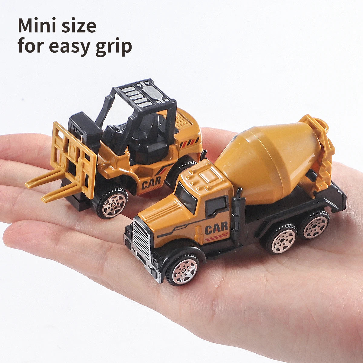 Set de 6 Véhicules de Chantier en Métal – Excavatrice, Bulldozer & Rouleau – Mini Modèles Diecast pour Enfants