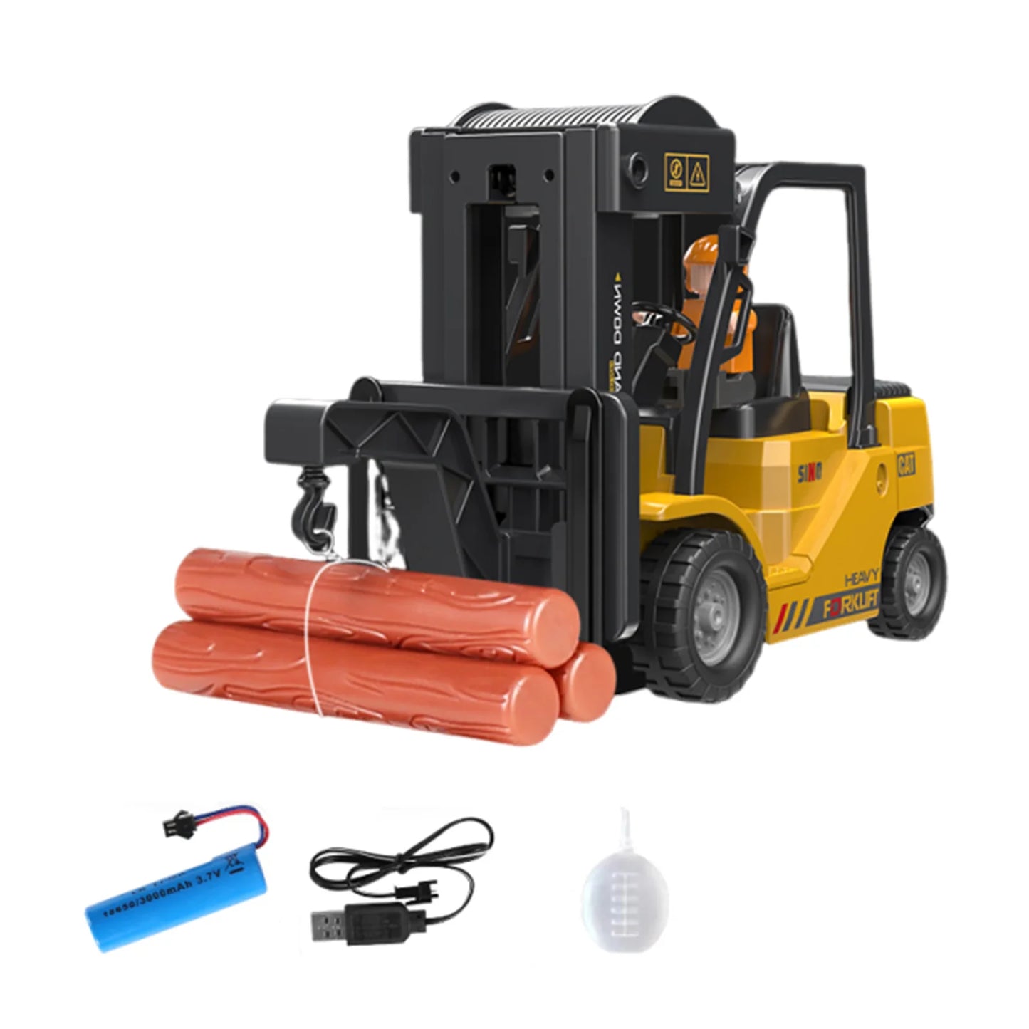 Chariot élévateur télécommandé 2,4 GHz – Véhicule de chantier RC pour enfants