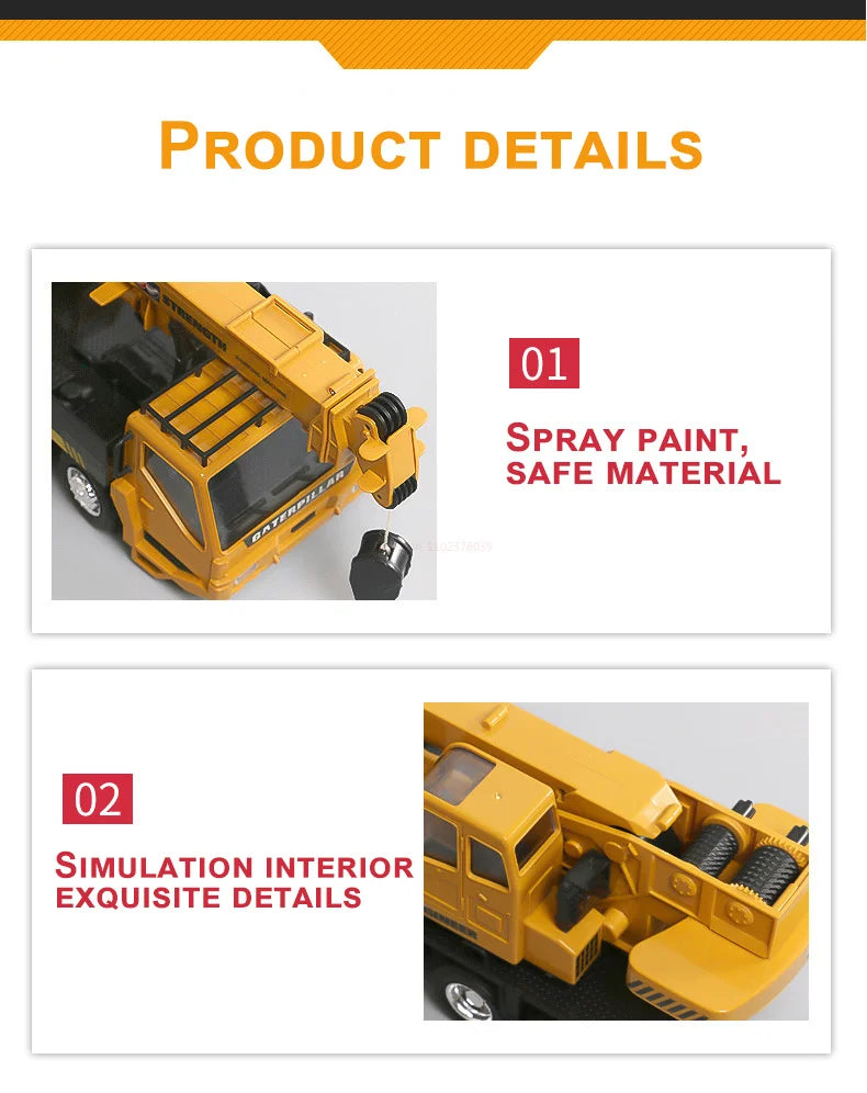 Camion grue télécommandé – Véhicule de chantier RC 2,4 GHz avec flèche élévatrice pour enfants