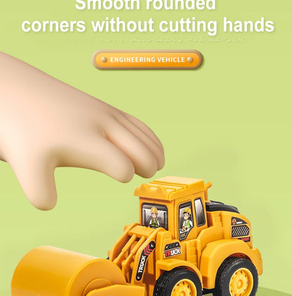 Mini Engin de Chantier – 4 Modèles au Choix (Bulldozer, Pelle, Chargeur, Rouleau)