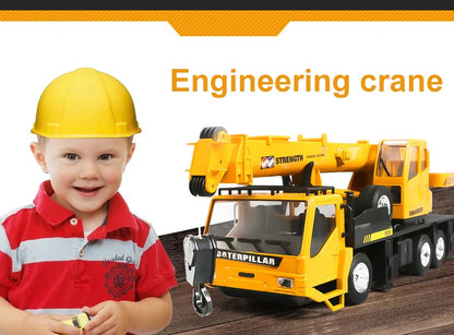 Camion grue télécommandé – Véhicule de chantier RC 2,4 GHz avec flèche élévatrice pour enfants