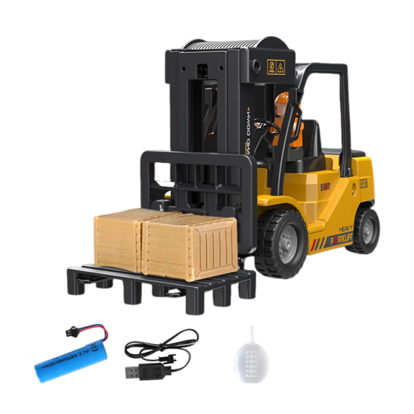 Chariot élévateur télécommandé 2,4 GHz – Véhicule de chantier RC pour enfants