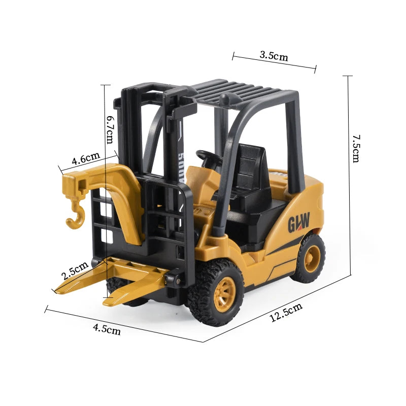 Tracteur, Pelleteuse & Bulldozer en Métal – Véhicules de Chantier à Inertie pour Enfants (Modèles au choix)