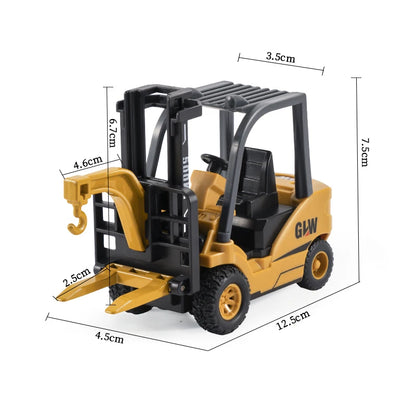 Tracteur, Pelleteuse & Bulldozer en Métal – Véhicules de Chantier à Inertie pour Enfants (Modèles au choix)