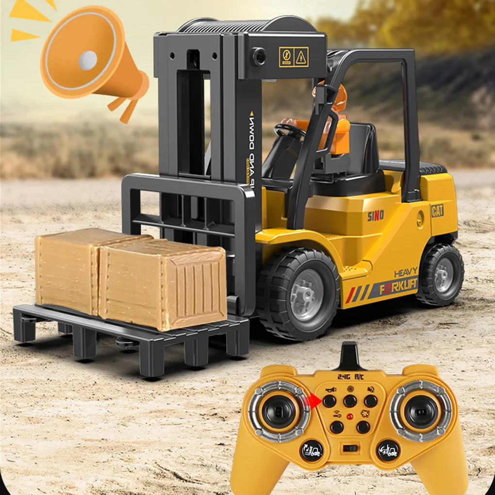 Chariot élévateur télécommandé 2,4 GHz – Véhicule de chantier RC pour enfants