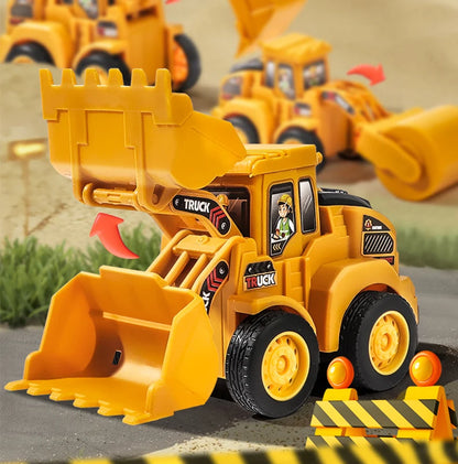 Mini Engin de Chantier – 4 Modèles au Choix (Bulldozer, Pelle, Chargeur, Rouleau)