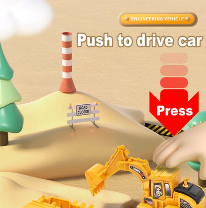 Mini Engin de Chantier – 4 Modèles au Choix (Bulldozer, Pelle, Chargeur, Rouleau)