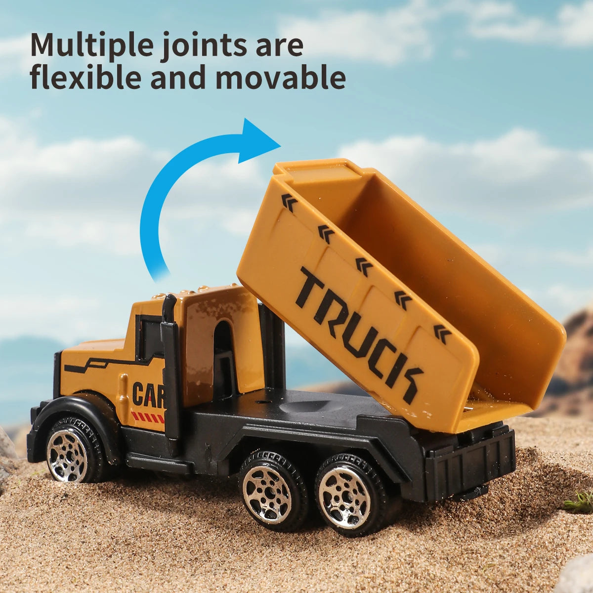 Set de 6 Véhicules de Chantier en Métal – Excavatrice, Bulldozer & Rouleau – Mini Modèles Diecast pour Enfants