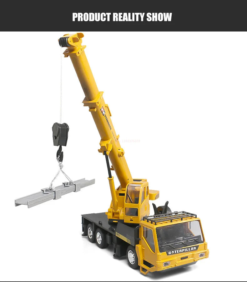 Camion grue télécommandé – Véhicule de chantier RC 2,4 GHz avec flèche élévatrice pour enfants