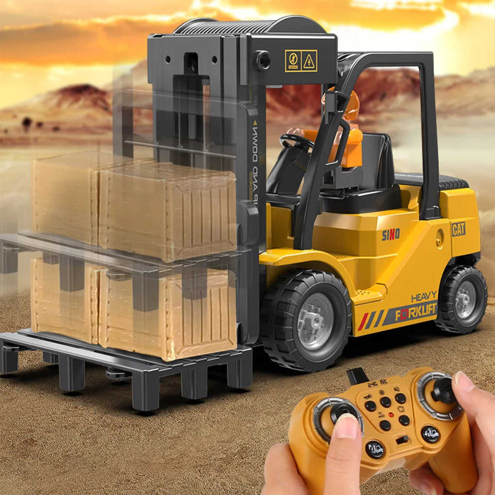 Chariot élévateur télécommandé 2,4 GHz – Véhicule de chantier RC pour enfants
