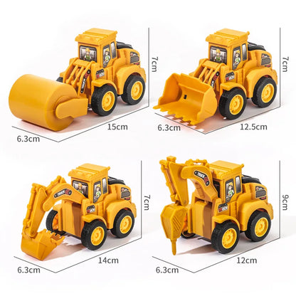 Mini Engin de Chantier – 4 Modèles au Choix (Bulldozer, Pelle, Chargeur, Rouleau)