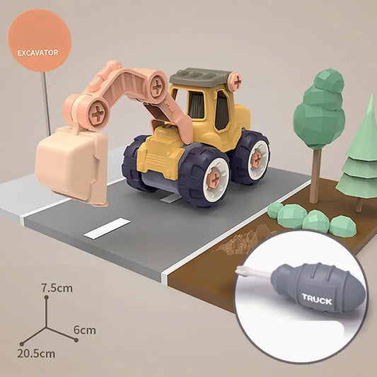 Excavatrice de Chantier à Assembler – Avec Tournevis