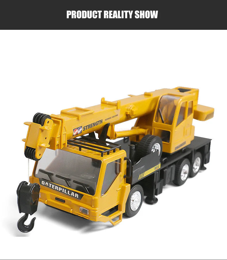 Camion grue télécommandé – Véhicule de chantier RC 2,4 GHz avec flèche élévatrice pour enfants